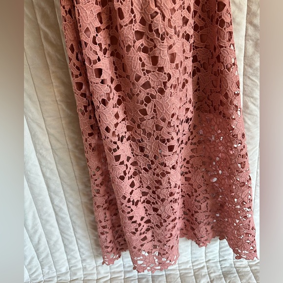 Astr Lace Midi Dress in Pink Size Small - Picture 8 of 9